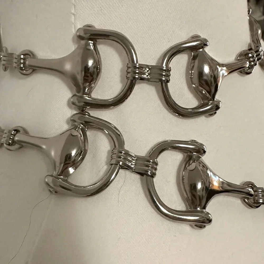 Horsebit 🐎 Metal Chain Belt Long EUC 50in Y2K